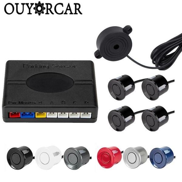 

car rear view cameras& parking sensors partronic with buzzer 4 22mm sensor kit reverse backup radar sound alert indicator probe system 12v