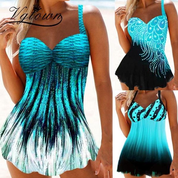 

women's swimwear 2021 plus size 5xl split swimsuit tankini swimsuits women high waist bikini push up print dress bodysuits padded, White;black