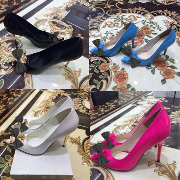 

fashion spring fall pointed toe gold ladies head high heel shoes black white patent leather women's pumps dress shoe size 34-253f