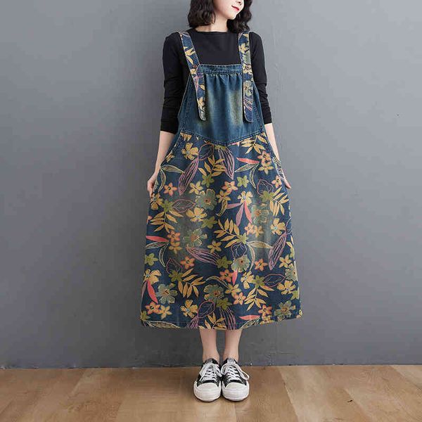 

casual dresses vintage ladies'dress wx2423, loose dress with thin straps, sleeveless, floral printed, retro 1a00, Black;gray