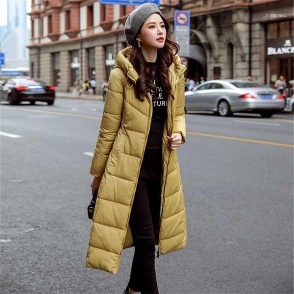 

autumn winter jacket women parka warm thick long down cotton coat female flim oversize hooded outerwear 5xl6xl1, Black