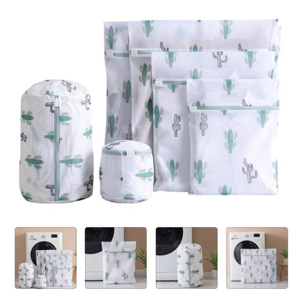 

laundry bags 1 set 6pcs household durable fine mesh zipper underwear wash