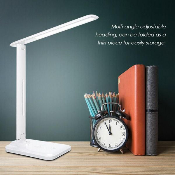 

table lamps 10w led desk lamp with phone wireless charger usb charging port dimmable eye caring office folding design reading lights