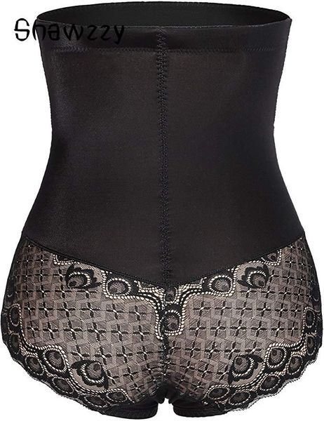 

lace shapewear panties for women tummy control bulifter high waist slimming shaping underwear trainer briefs women's shapers, Black;white