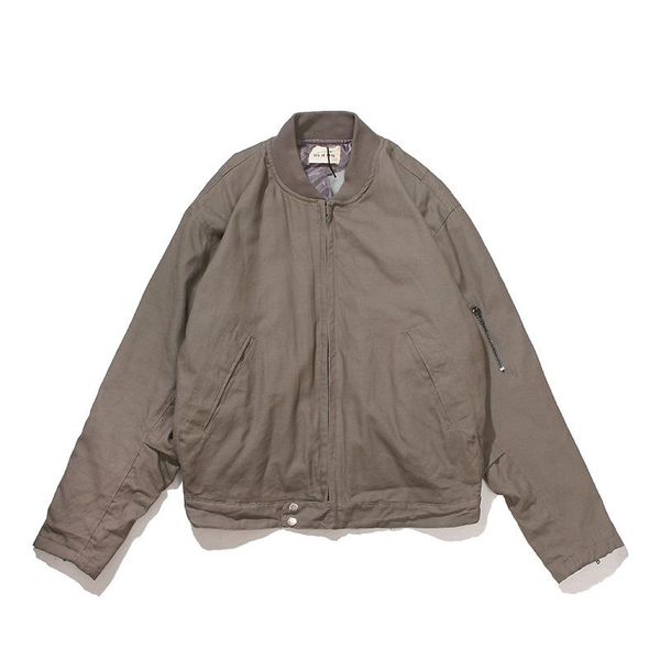 

chao brand fog fashion jacket street simple loose letter printed baseball collar thickened cotton men's jackets, Black;brown