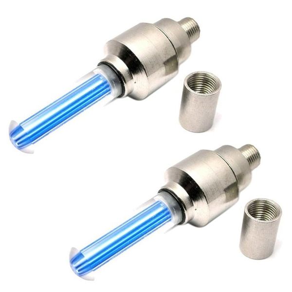 

party decoration 2pcs blue led flash tyre wheel valve cap light for car bike bicycle motorbicycle tire