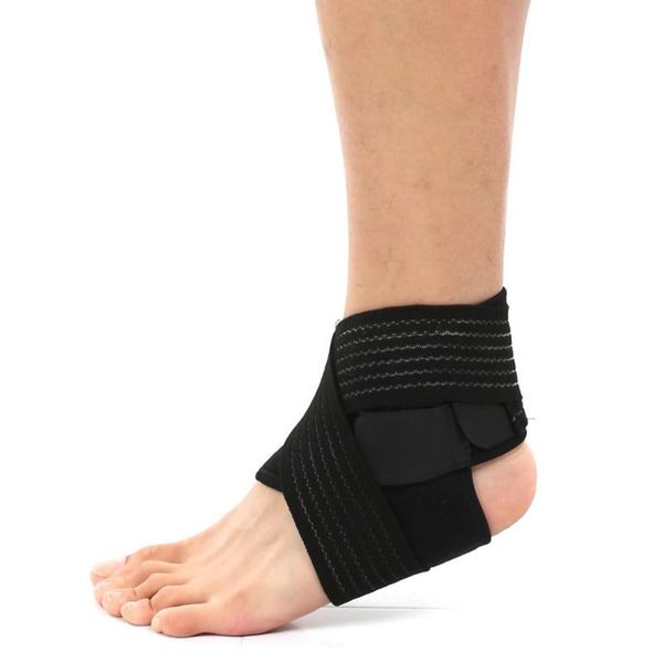 

adjustable pressurize ankle support brace sports basketball sleeves protector compression wrap stabilizer, Blue;black