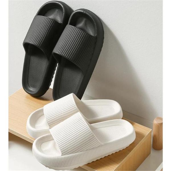 

sandals 2021 women thick platform slippers summer beach eva soft sole slide leisure men ladies indoor bathroom anti-slip shoes, Black