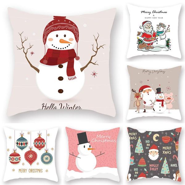 

cushion/decorative pillow christmas elk snowman pillowcase decoration sofa cushion cover bed case home car 45*45cm