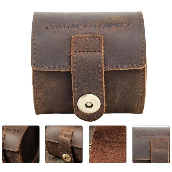 

watch boxes & cases leather display box roll wristwatch earring necklace jewelry storage case, Black;blue