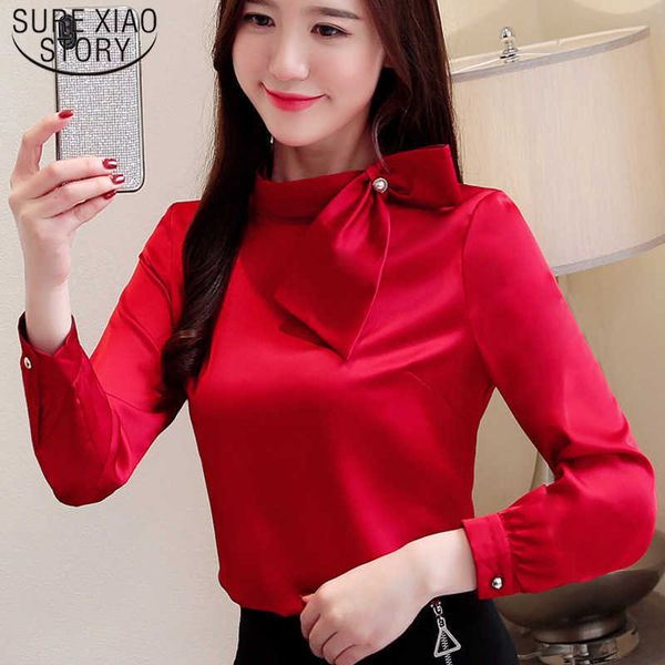 

fashion long sleeve women shirts office work wear chiffon blouse shirt plus size white blouse ladies and blouses 1410 50 210527