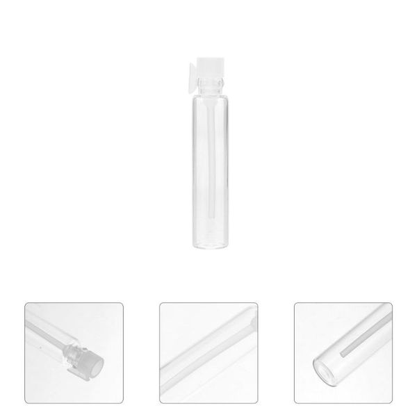 

storage bottles & jars 50pcs 2ml mini essential oil travel glass (white)