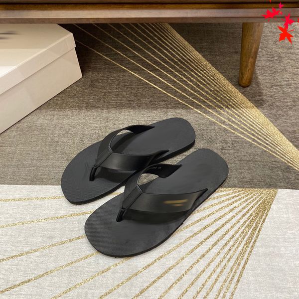 

luxurys men slippers designer rubber slides sandal mens designers flat fashion shoes beach flip flops flower with box size 39-45 -g338, Black