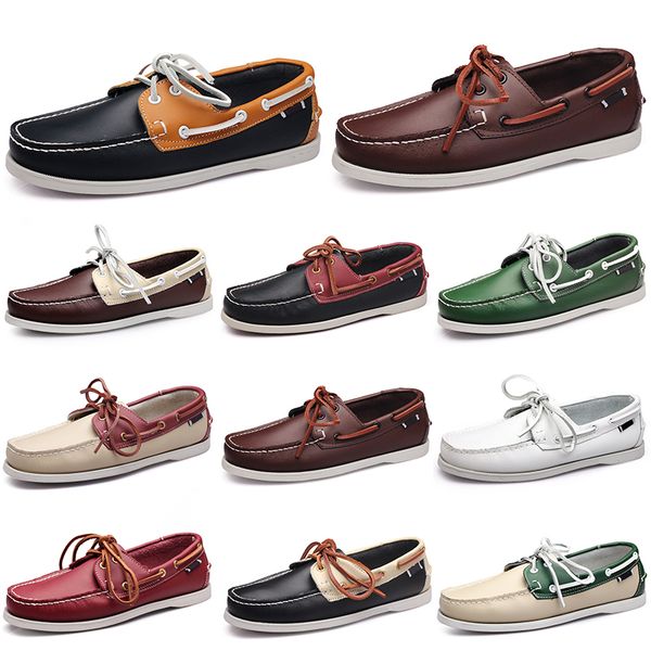 

men casual shoes triple black white popular breathables silver taupe dlive mahogany brown jogging walking low soft multi leather mens sneake