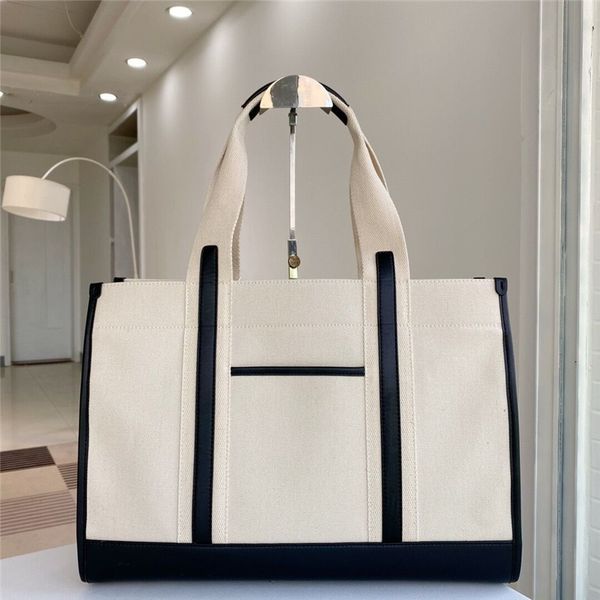 

70% off new women's bag canvas leather shopping leather decoration large one shoulder portable tote bag purse cyber monday