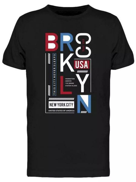 

brooklyn u s a tee men's -image by shutterstock, White;black