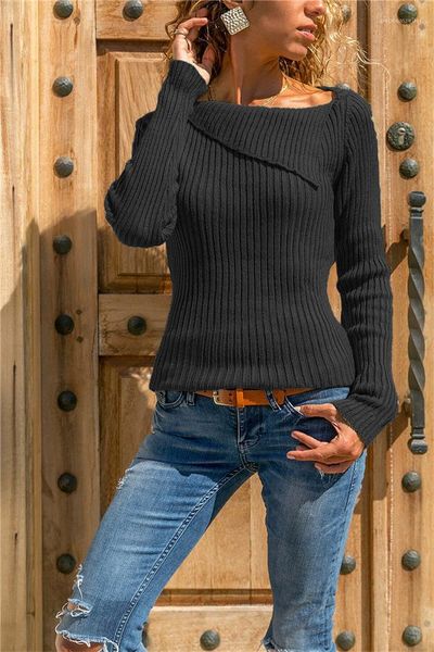 

women's knits & tees skinny fashion ladies slash neck womens autumn long sleeve 1nbb, White