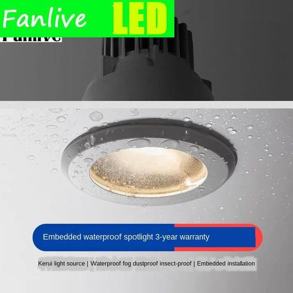 

spotlights 10pcs led spotlight 7w embedded cob ceiling lamp ip65 waterproof downlight bath room bathroom kitchen
