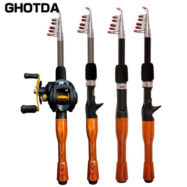 

boat fishing rods portable sea rod pole carbon fiber 1.3m 1.6m 1.8m spinning casting baitcasting mini short light travel lure