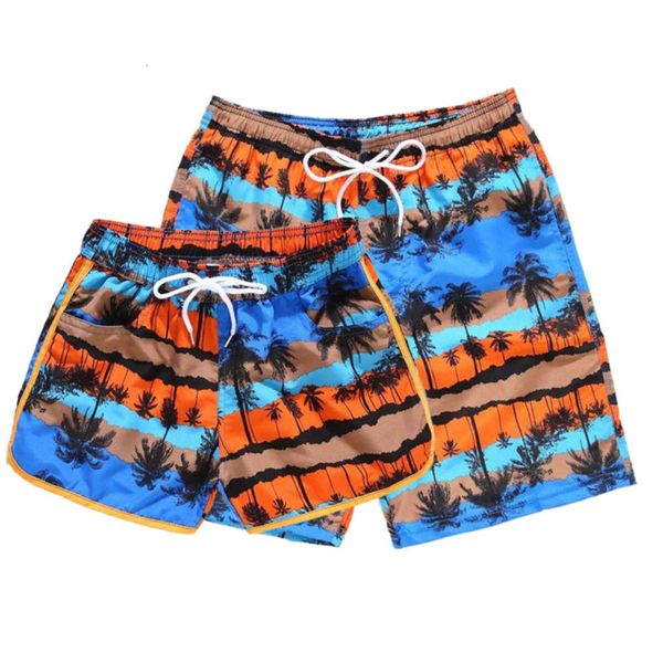 

couple beach pants shorts men's print casual large capris surf, White;black