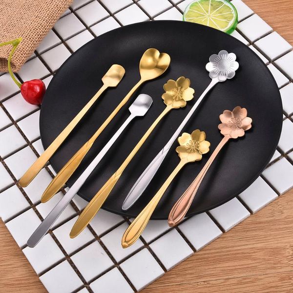 

dinnerware sets 304 stainless steel coffee spoon retro shovel for ice cream creative tea-spoon tableware kitchen accessories dual use