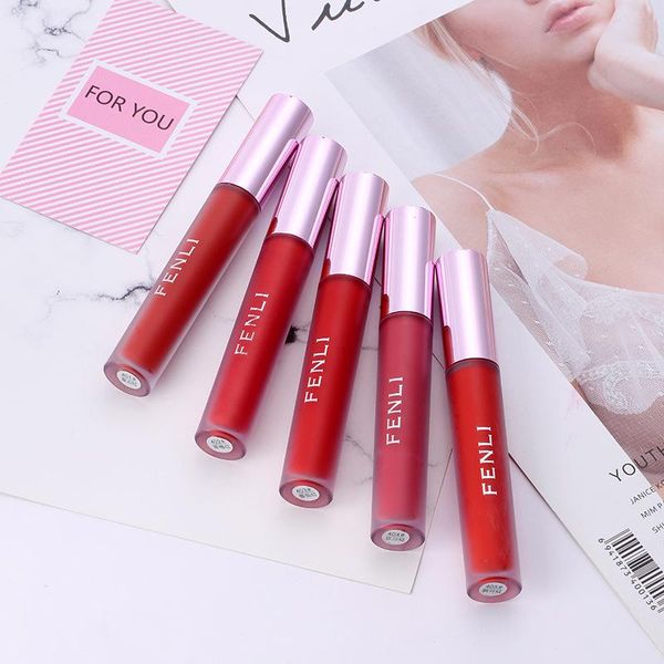 

color matte lip gloss velvet liquid lipstick set waterproof easy to wear long lasting tint girl brand makeup cosmetics
