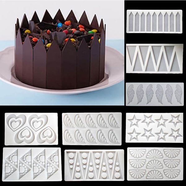 

1pcs border stencil silicone cake mold sugar craft fondant mould molds baking tools for cakes birthday accessories moulds