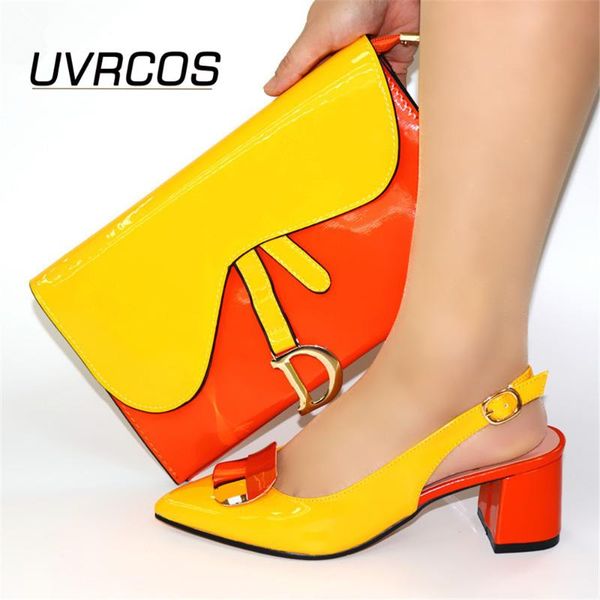 

dress shoes yellow african party crystal pointed toe slipper and bags set elegant pumps women for wedding, Black