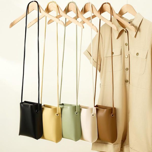 

evening bags pu leather luxury designer solid color shoulder women mobile phone pouch chians crossbody coin purses handbag for girl