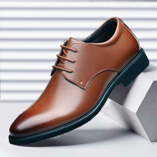 

autumn leather men's black design formal shoes business casual breathable wedding suit for dress zapatos de cuero para ho