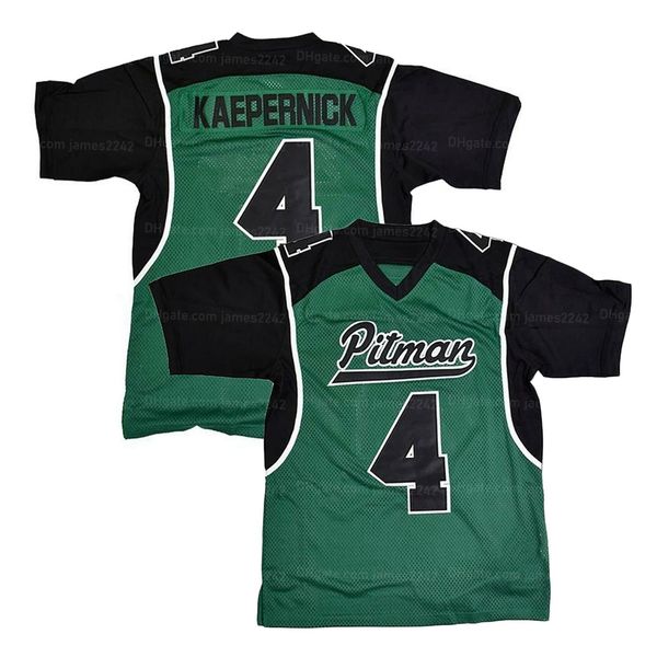 

custom colin kaepernick 4# high school football jersey embroidery stitched green any name number size s-4xl jerseys quality, Black;red