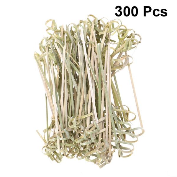 

forks 300pcs knotting fruit picks bamboo cocktail drink sticks party supplies favors for home bar