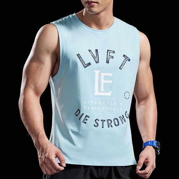 

lf summer cotton sleeveless shirts bodybuilding leisure tank men fitness singlet workout vest fashion gym clothing, White;black