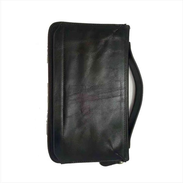 

retro genuine leather wallet day clutch bag men card holder business zipper coin purse mobile phone, Red;black
