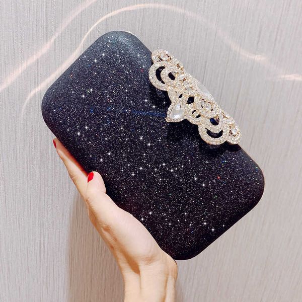 

creative drs diamond inlaid pu hand women's dinner korean versatile evening gift bag