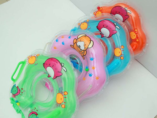 

abc baby neck circle swimming thickened safety double balloon, Blue