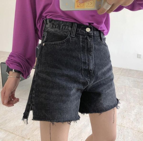 

woman short cotton black jeans women's, Blue