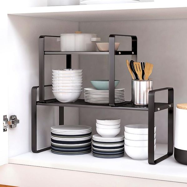 

kitchen cabinet shelf organizers space saving wardrobe storage rack dish bottle organizer home & organization