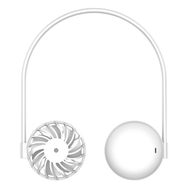 

silent portable necklace hanging neck fan usb charging small air cooler 425b electric fans