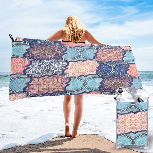 

towel bath abstract ethnic pattern quick dry large thin absorbent soft for home travel camping swimming beach sport