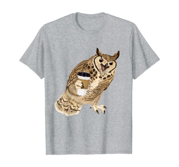 

Coffee Owl Shirt - Happy Night Owl With A Cup Of Caffeine, Mainly pictures