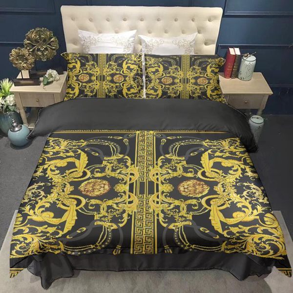

oentyo 3d tiger print with chains gold luxury duvet cover  king 220x240 for double bed 200x220 nobel euro bedding sets