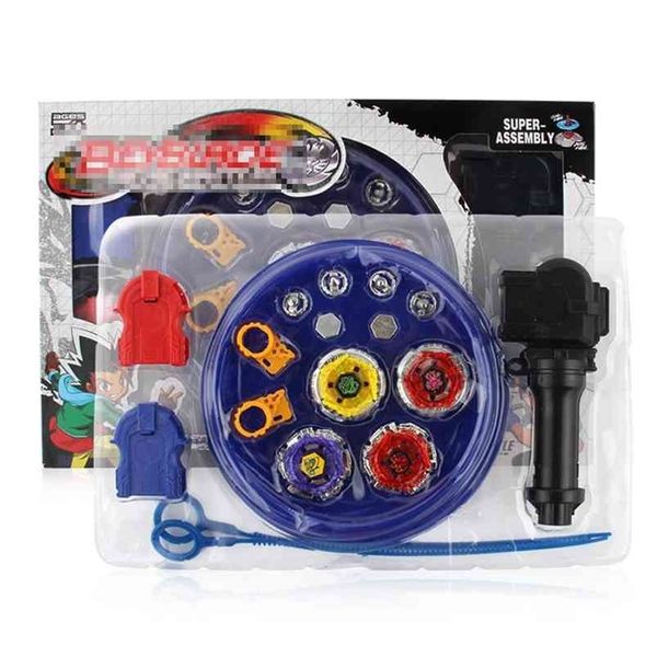 4 pezzi / set Beyblade arena stadium Metal Fusion 4D Battle Top Fury Masters launcher grip bey blade giocattolo regalo di natale per bambini 210803