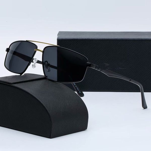

designer fashion polarized aviator sunglasses for men women waterproof antireflection glasses black brown clear lenses sports gold with box, White;black