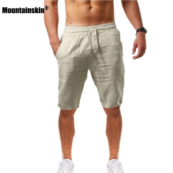

mountainskin summer loose shorts men casual mens fashion cotton linen breathable short pant plus size male mt140 men's, White;black