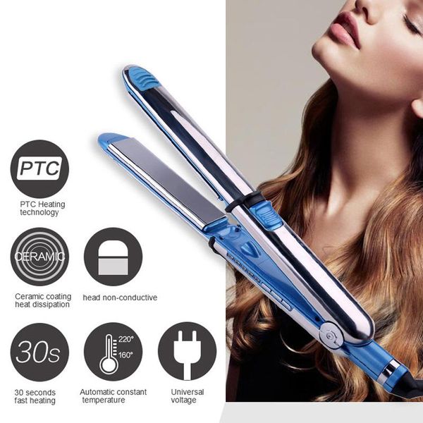 

electric hair brushes 2in1 straightening brush comb straightener curler curling iron stainless steel multi-function hairdressing tool