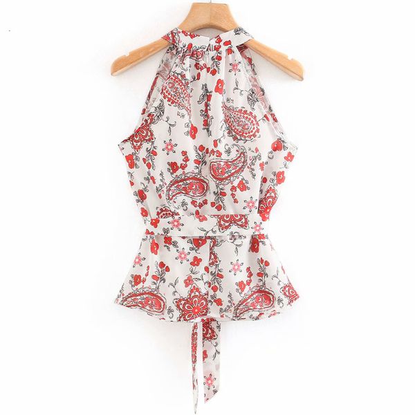 

blouses halter worry-ethnic chic foreign women's shirt beach holiday sweet bow tie wild female, White