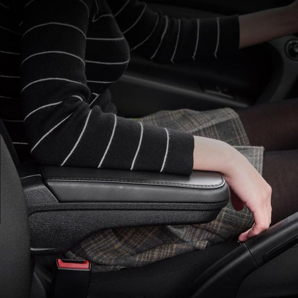 

leather armrest box with cup holder locker for smart 453 fortwo forfour 2021-2021 automotive interior accessor car organizer