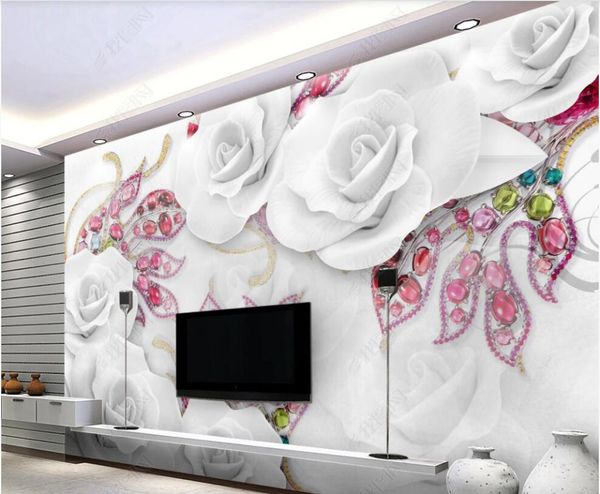 

3d p wallpaper custom mural european palace style jewelry flowers home decor 3d wall murals wallpapers for living room in rolls