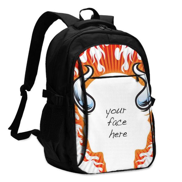 

backpack satan backpacks woman large fun charger usb trekking bags